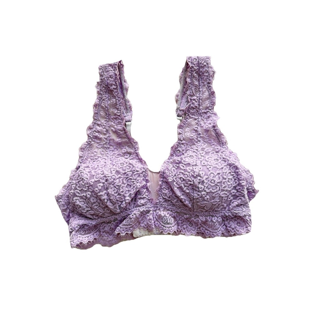 Aerie Purple Lace Bralette Womens Small Coquette Cottage Beach Layer Festival